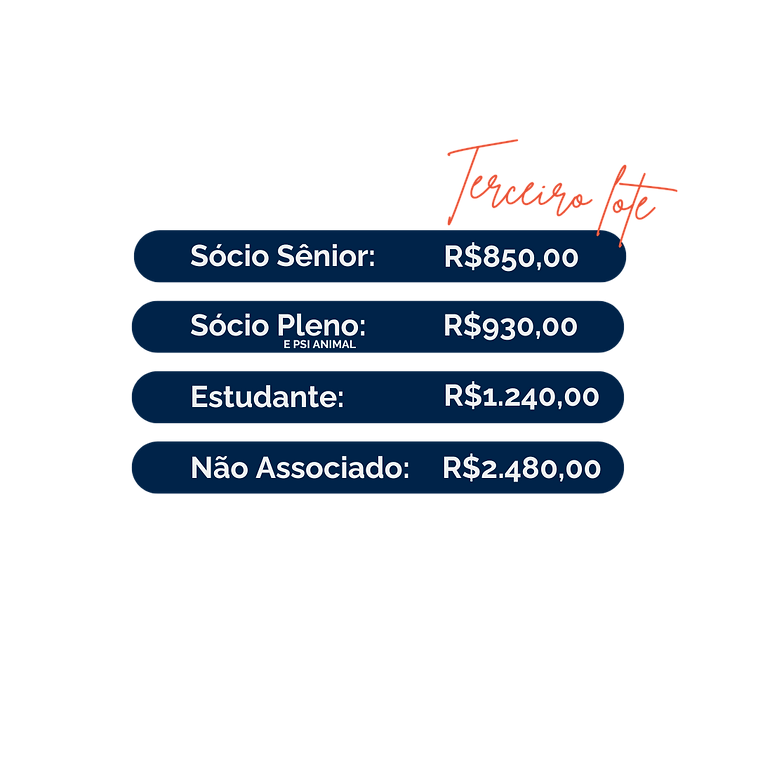 Valores do Terceiro Lote